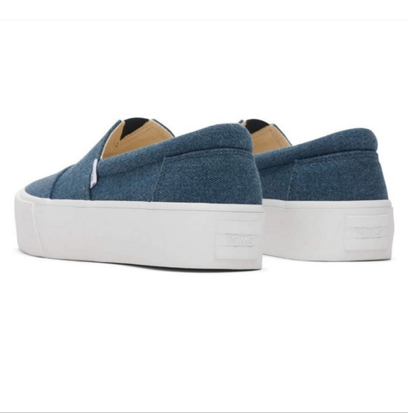 TOMS • Fenix Platform Blue Canvas • 9.5 - 10 - Picture 14 of 16